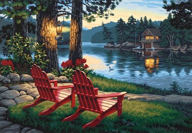 Dimensions PBN 20x14 AdirondackEvening None Adirondack Evening