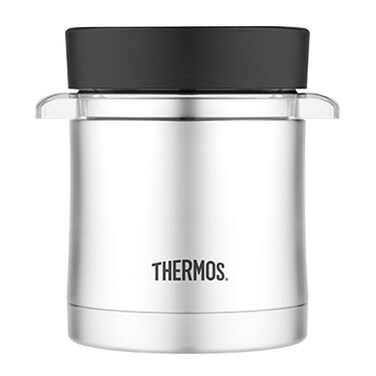 Thermos Food Jar with Microwavable Container 12Ounce Stainless Steel