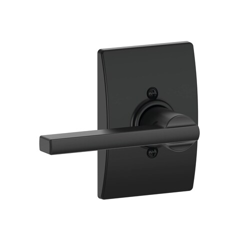 Schlage F170 LAT 622 CEN Latitude Door Lever with Century Trim One Sided NonTurning Dummy Door Handle Matte Black
