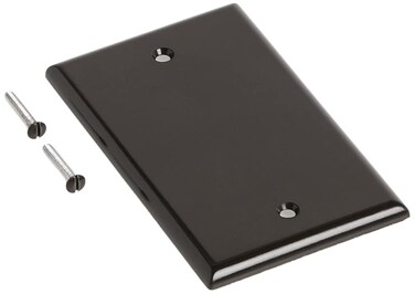 Leviton 85014 1Gang No Device Blank Wallplate Standard Size Thermoset Box Mount Brown