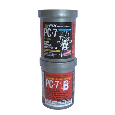 PC Products PC7 Epoxy Adhesive Paste TwoPart Heavy Duty 1lb in Two Cans Charcoal Gray 167779