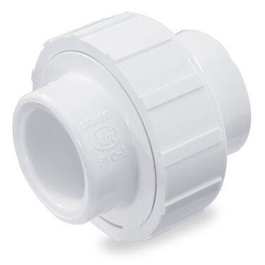 NDS WU2000S PVC Pipe Fitting 2Inch Slip Union Schedule 40 EPDM Oring White