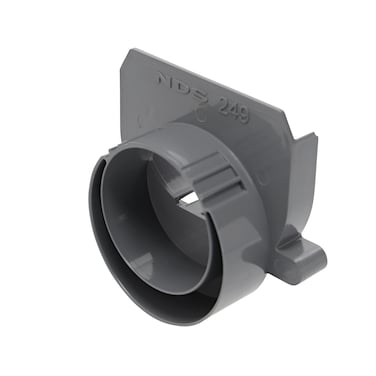 NDS 249 SpeeD Channel Drain Offset End Outlet Connects NDS SpeeD Channel Drain to 3 in Drain Pipe and 4 in Drain Fittings Adjustable Gray