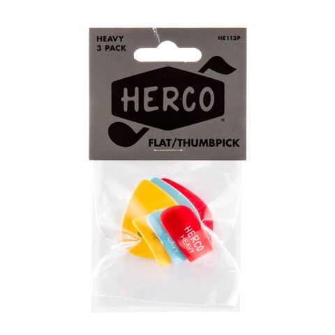 JIM DUNLOP HE113P Flat Thumbpicks Heavy 3Players Pack