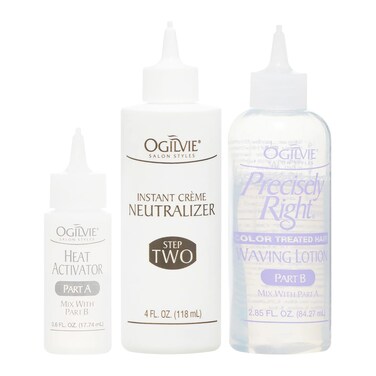 Ogilvie Salon Styles Precisely Right Professional Conditioning Perm Kit  Ideal for ColorTreated Thin or Delicate Hair  1 Application
