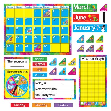 TREND enterprises Inc T8096 Year Around Calendar Bulletin Board Set