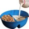 Just Crunch AntiSoggy Cereal Bowl  Keeps Cereal Fresh  Crunchy  BPA Free  Microwave Safe  Ice Cream  Topping Yogurt  Berries Fries  Ketchup and More  Blue