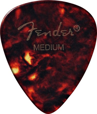Fender Classic Celluloid Guitar Picks 351 Shape Tortoise Shell Medium 12Pack