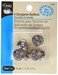 Dritz 965 NoSew Dungaree Buttons Nickel 58Inch 4Count