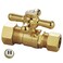 Kingston Brass CC44452X Vintage 58Inch IPS X 12Inch OD Comp QuarterTurn Straight Stop Valve 218Inch Polished Brass