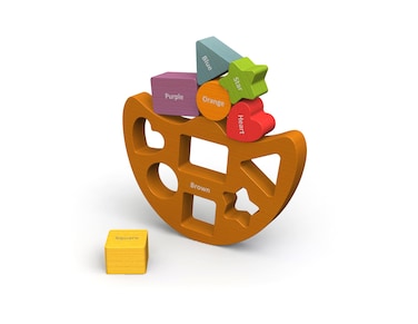 BeginAgain Balance Boat Shapes and Colors  Shapes and Spatial Awareness  For Kids 2 and Up