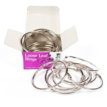 Charles Leonard Multipurpose Loose Leaf Book Rings with Snap Closure 3 Diameter 10Rings Silver R79