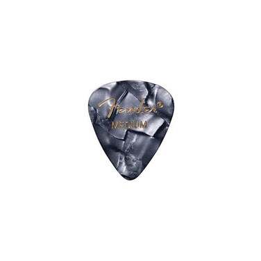 Fender Premium Celluloid Guitar Picks 351 Shape Black Moto Medium 12Pack