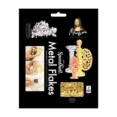 Speedball Mona Lisa Composition Metal Leafing Flakes Gold 3 Grams