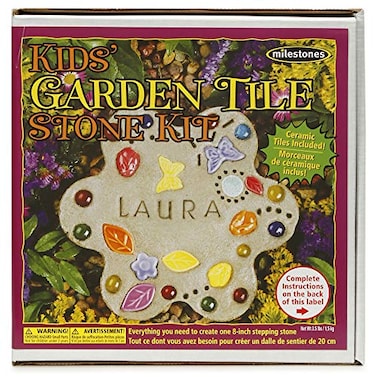 Milestones Kids Garden Tile Stepping Stone Kit MultiColor