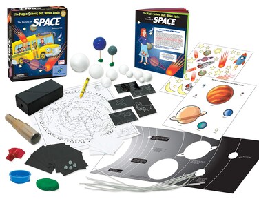 The Magic School Bus Rides Again Secrets of Space By Horizon Group USA Homeschool STEM Kits For Kids Includes HandsOn Educational Manual Star Chart Constellation Cards Solar Beads  More