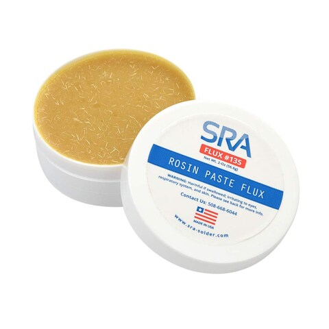 SRA Solder 135 Rosin Paste Soldering Flux For Electronics No Clean Flux Made for Lead and LeadFree Solder Circuit Boards and Copper Electrical Wire  Safe Clean Residues with No Goopy Mess 2oz Jar