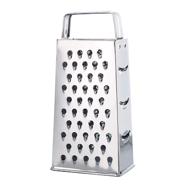 HIC Kitchen Professional Grater Zester Stainless Steel NonSlip Base and Handle 4 MultiGrating Surfaces