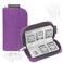 EcoFused Memory Card Case  Fits up to 22x SD SDHC Micro SD Mini SD and 4X CF  Holder with 22 Slots Purple