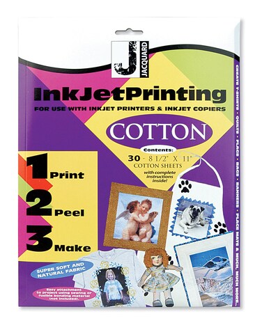 Jacquard Inkjet Printable Cotton Fabric 85 by 11 inches 30 Sheet Pack