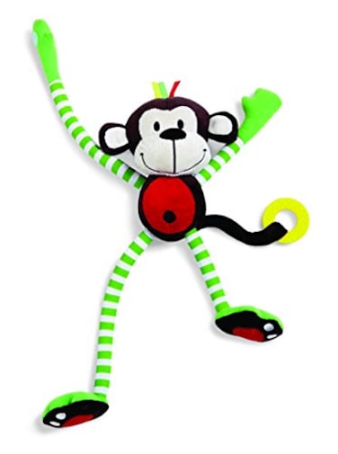 Edushape Happy Monkey Plush Toy  Child Development Toy to Teach Essential Life Skills Fit for Babies Kids Toddlers