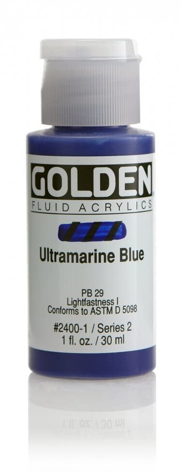 Golden Fluid Acrylic Paint 1 OunceUltramarine Blue
