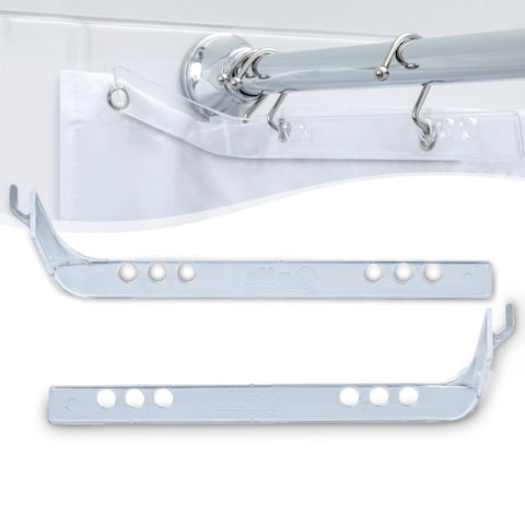 SlipX Solutions No Mess Splash Guard for Shower  Bathtub Curtain Liners  Bath Accessories to Keep Water Where It Belongs for A NonSlip Bathroom Floor  Adhesive Free Easy to Attach  2 Per Pack