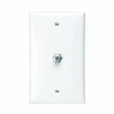 Leviton 80781W Standard Video Wall Jack F Connector White