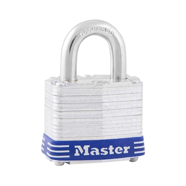 Master Lock 3D Outdoor Padlock with Key 1 Pack Silver