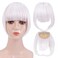 Art of Love False Bang Neat Full Fringe Hairpiece Clip in Hair Extensions Bangs White