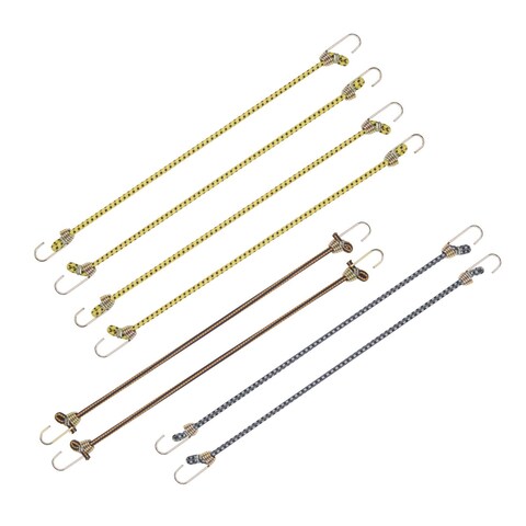 Keeper  10 Mini Bungee Cords in Assorted Colors 8 Pack