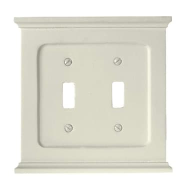 Amerelle 178TTW Mantel Wallplate 2 Toggle White