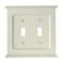Amerelle 178TTW Mantel Wallplate 2 Toggle White