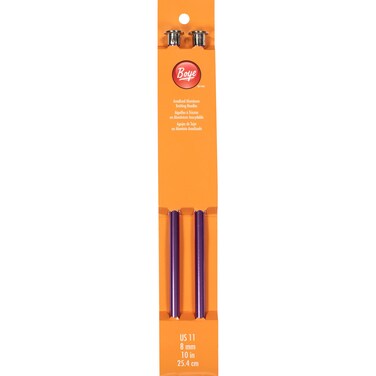 Boye Simplicity Creative Group Inc 10Inch Size 11 Aluminum Single Point Knitting Needles Violet