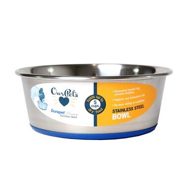 Our Pets Durapet Stainless Steel Bowl 5 Cups 69X69X25