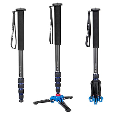 Koolehaoda Professional 65inch Camera Aluminium Monopod with Folding Three Feet Support Stand