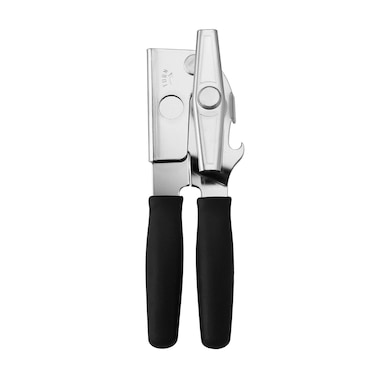 SwingAWay Portable Can Opener Features an Ergonimic Handle for Optimal Comfort and Builtin Bottle Opener for a 2in1 Tool Durable Cutting Wheel White