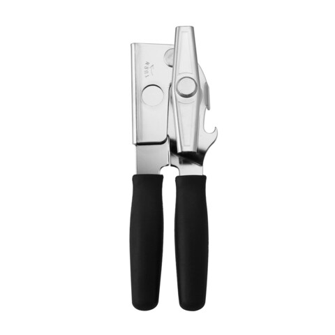 SwingAWay Portable Can Opener Features an Ergonimic Handle for Optimal Comfort and Builtin Bottle Opener for a 2in1 Tool Durable Cutting Wheel White