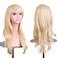 28 Womens Hair Wig Long Big Wavy Hair Heat Resistant Wig for Cosplay Party Costume Light Blonde
