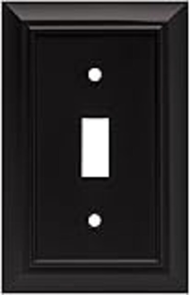 Franklin Brass 64219 Architectural Single Toggle Switch Wall Plate Matte Black