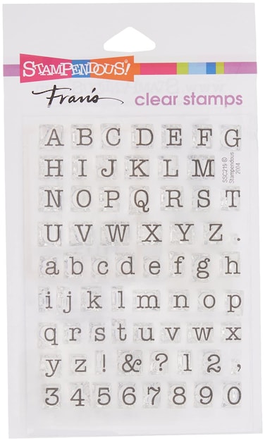 Stampendous SSC219 Small Typewriter Alphabet  Packaging may vary