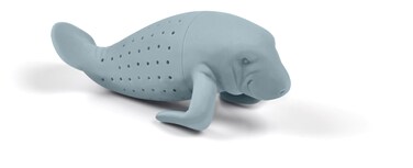 Genuine Fred MANATEA Manatee Reusable Silicone Tea Infuser Blue Fun Gift for Tea Lovers Clever Kitchen Gadget