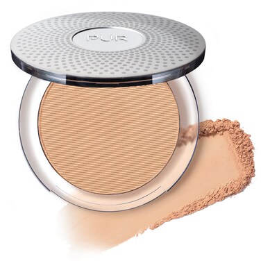 PUR Beauty 4in1 Pressed Mineral Makeup Powder Foundation with SPF 15  Concealer  Finishing Compact Pressed Powder for Face  Buildable Medium to Full Coverage Foundation Powder Golden Medium