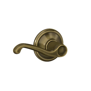 Schlage F10 V FLA 609 Flair Door Lever Hall  Closet Passage Lock Antique Brass