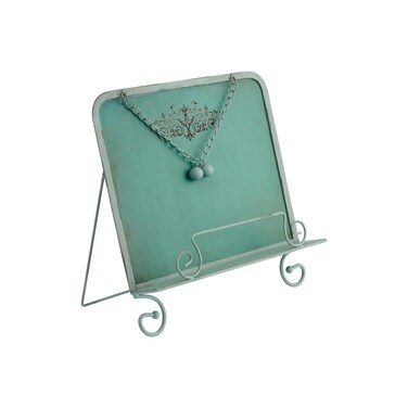 Creative CoOp Metal Cookbook Holder Blue
