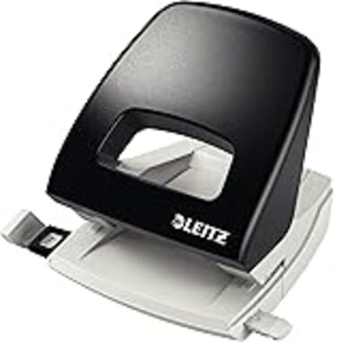 Leitz Hole Punch 25 Sheets Guide Bar with Format Markings NeXXt Range 50050095  Black