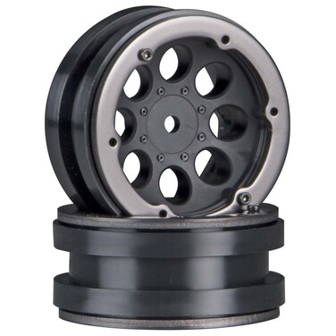 Axial AX8087 8Hole 19 Beadlock Wheel Black Set of 2 AXIC8087