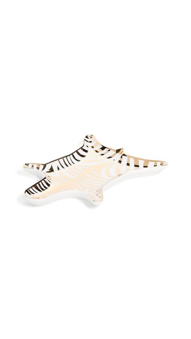 Jonathan Adler Metallic Zebra Dish Gold