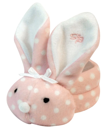 Stephan Baby Boo Bunnie Comfort Toy and Boo Cube Baby Girl Polka Dot 4 Inch