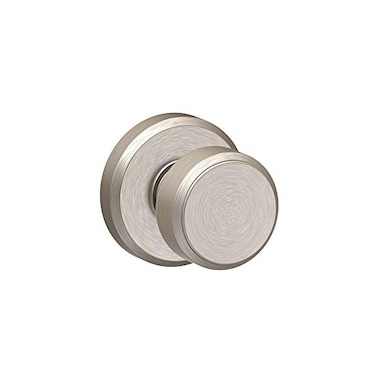 Schlage F10 BWE 619 GSN Bowery Door Knob with Greyson Trim Hall  Closet Passage Lock Satin Nickel